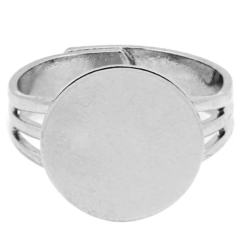 Multi Fif 10-20mm Adjustable Ring Setting Cabochon Cameo Base Tray Bezel Blank Cabochons Jewelry Making Findings 2019 | Украшения и
