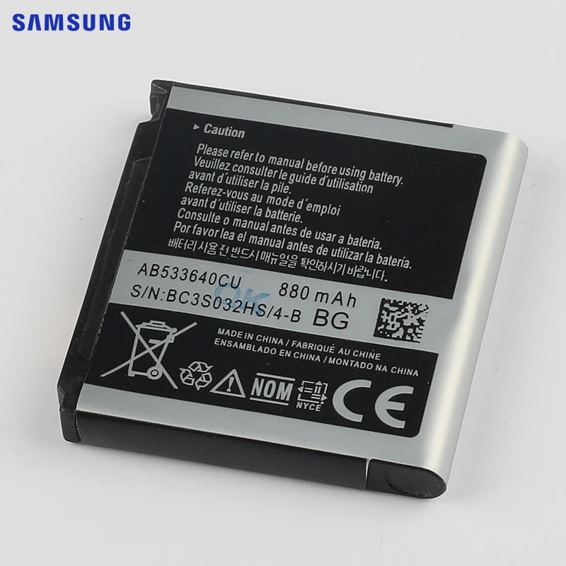 Samsung оригинальная замена Батарея AB533640CC для samsung C3110 G400 G500 F469 F268 G600 G608 J638 F330 F338 GT-S3600i 880 мА-ч