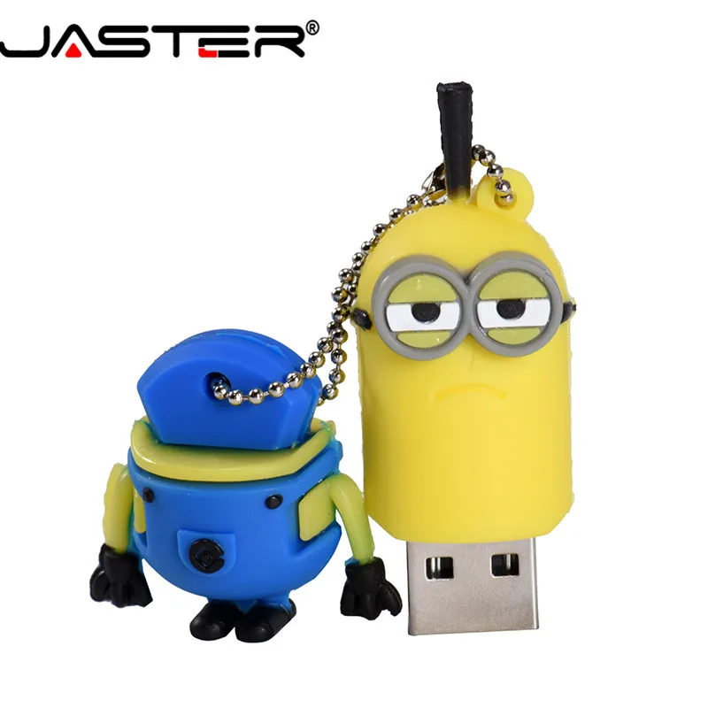 JASTER Funny Minions Memory Stick 8GB 4GB 16GB Милый мультяшный флеш-накопитель 32GB 64GB Usb флеш-накопитель Флешка USB 2,0