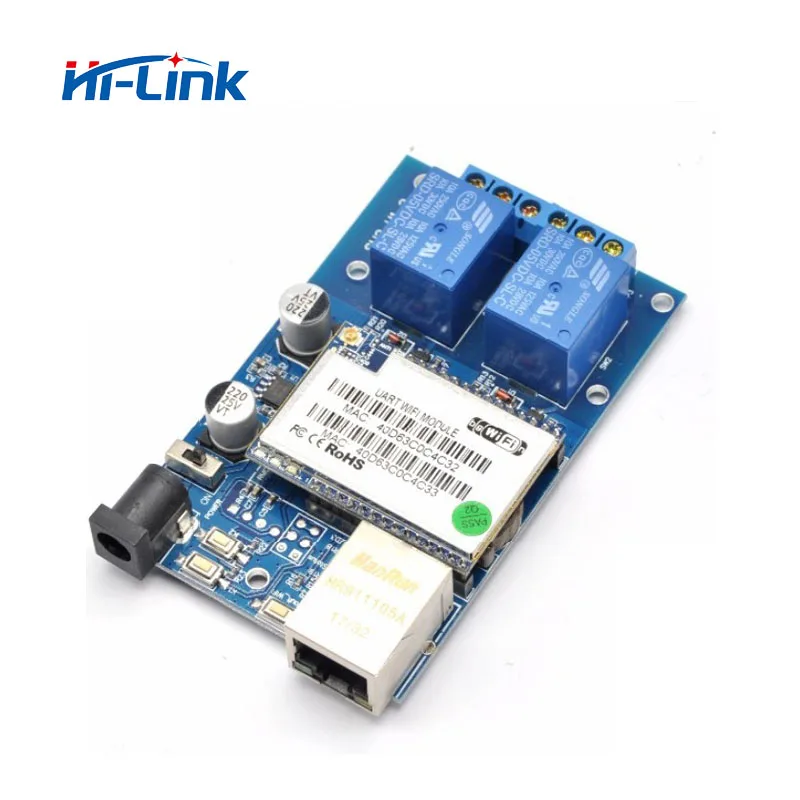 Бесплатная доставка 2 Каналы управление Swtich HLK SW02 Wi Fi сети реле Лер вход выход