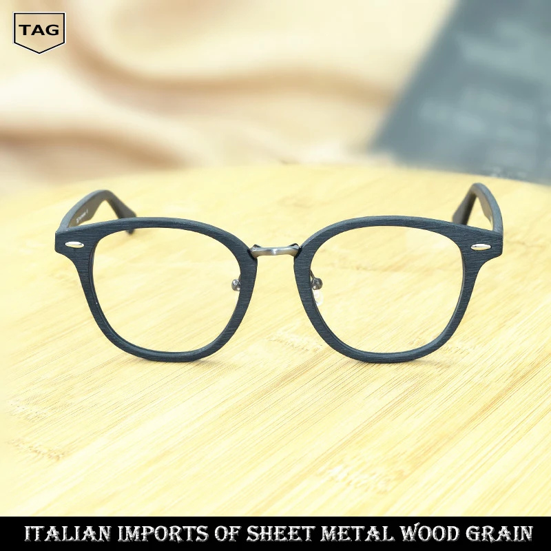 Мужские и женские очки с круглыми глазами дизайнерские в стиле ретро текстурой