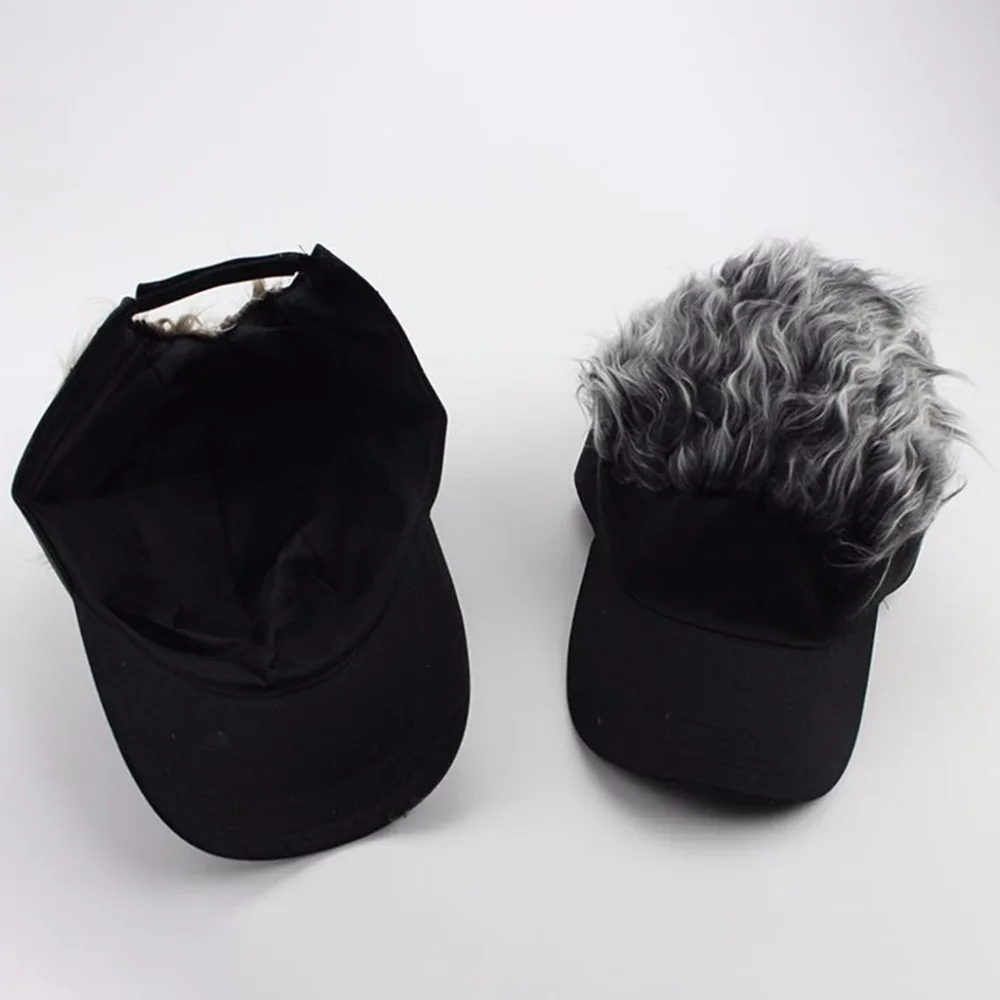 Бейсболка с искусственными волосами для мужчин и женщин шляпа солнцезащитным
