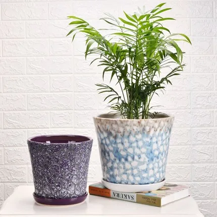 Керамический цветочный горшок специальное предложение очень большой с подносом