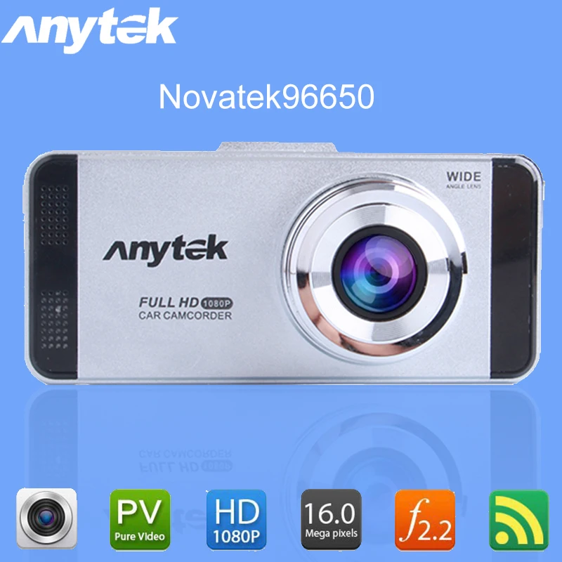 Anytek автомобиль DVR AT88 двойное стекло камера видео рекордер Novatek 96650 WDR полный HD G -