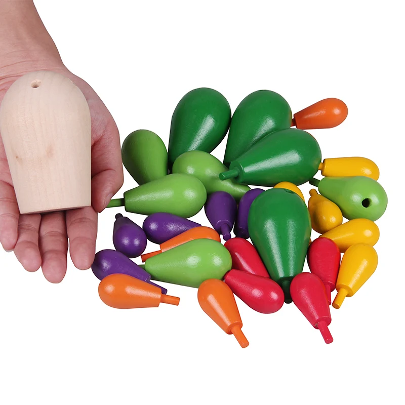 Деревянные блоки 28 шт./лот деревянные кактусовые детские игрушки для детей