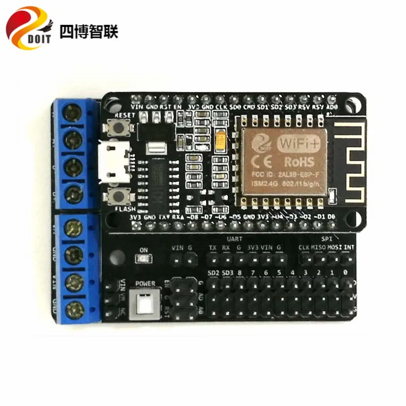 SZDOIT NodeMCU панель управления + плата драйвера двигателя WIFI комплект для Smart Car RC Robot |