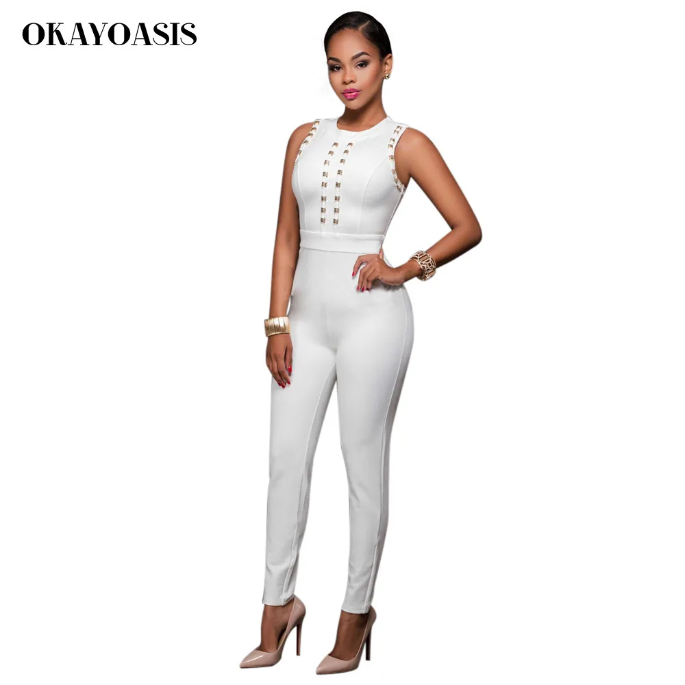 Новинка сексуальное Бандажное женские комбинезоны 2017 г. летнее платье без