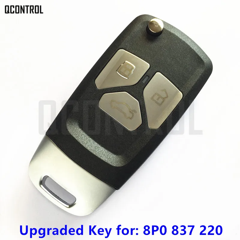 QCONTROL обновленный дистанционный ключ 434 МГц для Audi 8P0837220 автомобиля A3 S3 A4 S4 TT 2005
