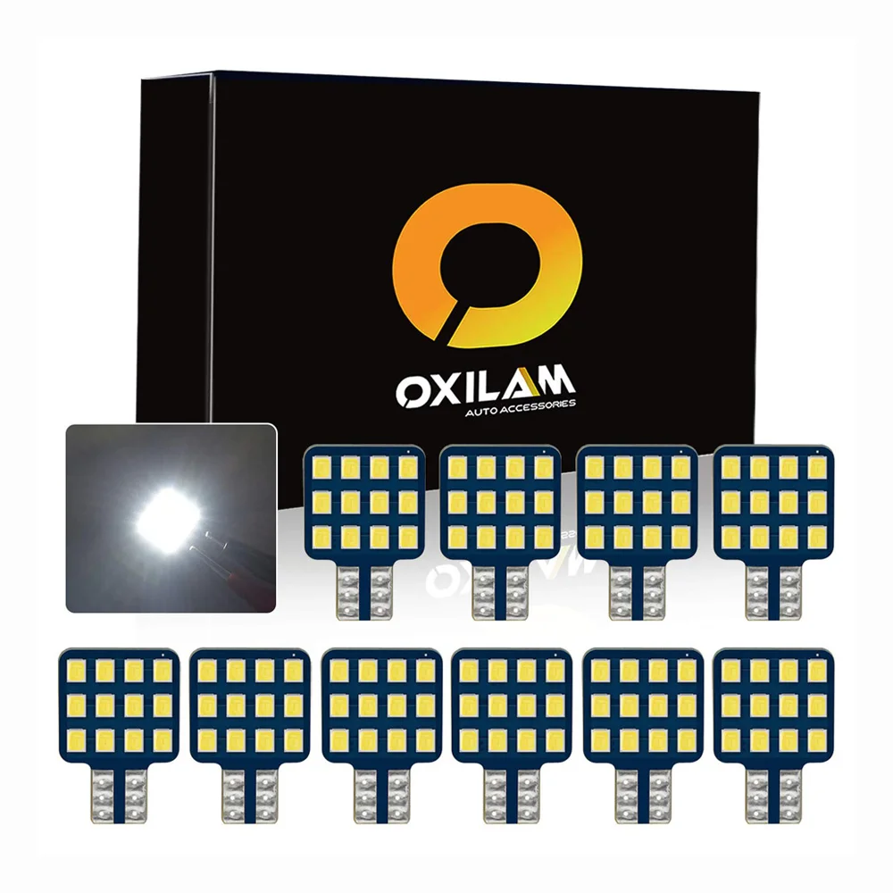 10 шт. Светодиодная лампа T10 24 В 921 194 168 12 SMD 2835 клиновидная для путешествий прицепа