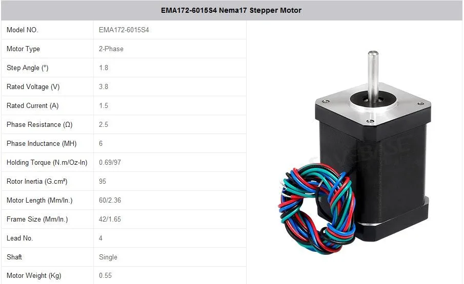DIY ЧПУ Комплект 4 Ось 97oz-in Nema17 Двигатель 1.0A-4.2A EMA2-050D42 Драйвер 24 В 10A PSU