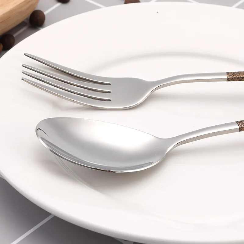 Студенческий набор корейских столовых приборов из нержавеющей стали Ложка Вилка