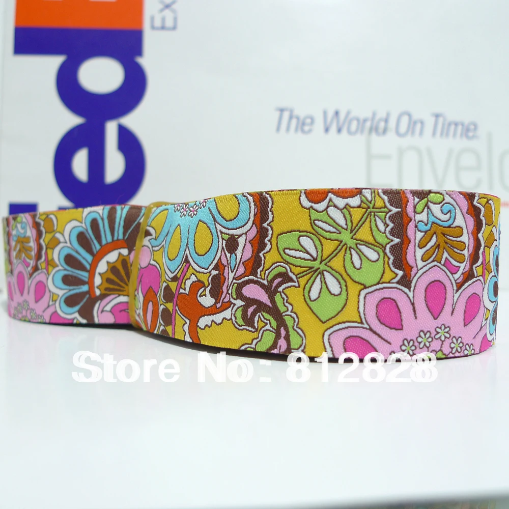 Жаккардовая лента 1 1/2 дюйма 38 мм|jacquard ribbon|woven jacquard ribbonribbon wholesale |