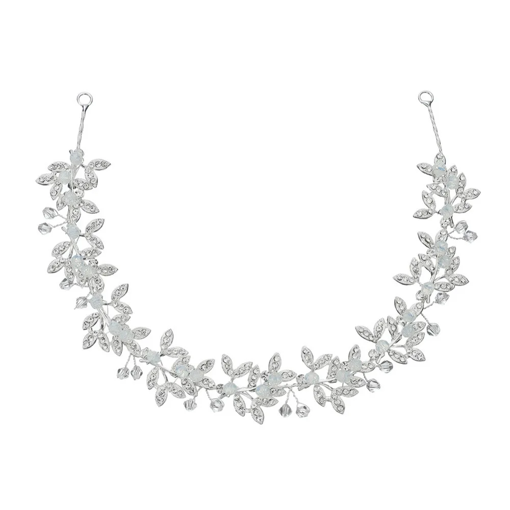 

Crystal Hair Vine Bridal Hair Accessories Headpieces Soft Headbands Princess Tiaras Leaf Crystal Beads Handmade Hair Band New
