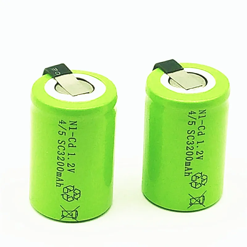 Аккумуляторная батарея 1 2 SC 3200 в 4/5 мАч Sub C Ni-CD ячейка со сварочными вкладками для