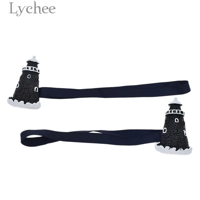 Lychee 1 пара Якорь Руль Маяк дизайн занавески s подхваты магнитные занавески Holdbacks аксессуары для дома - Цвет: 4
