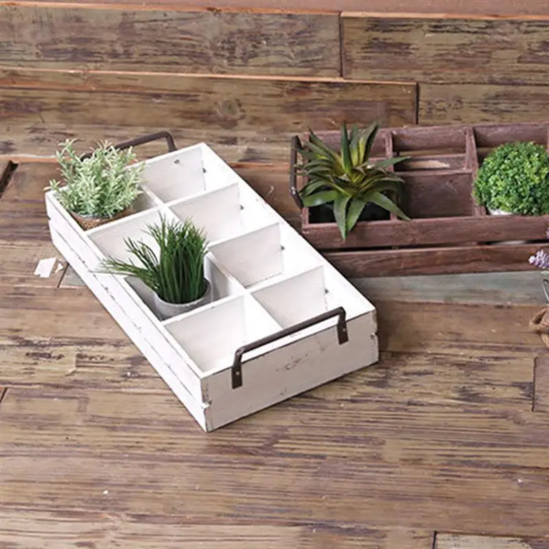 Деревянная коробка для вина полка хранения органайзер 8 решеток дома | Дом и сад