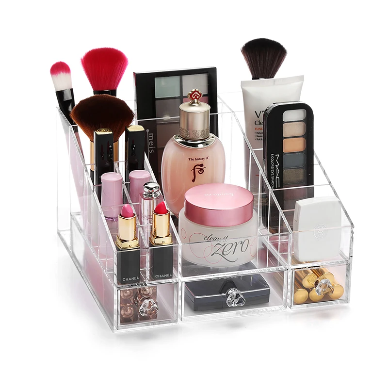 AF новая многофункциональная коробка для хранения органайзер макияжа акриловый