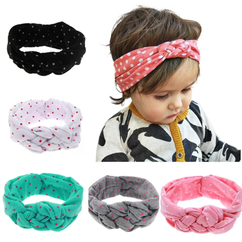 

Arlai 2017 New Cute Headwear Printing Knot Headband Ribbon Elasticity kids Hair Accessories Hair bands A036-18