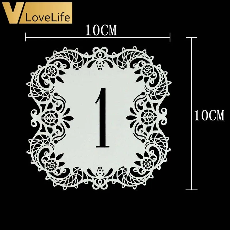 10 шт. кружевные настольные открытки цифры цвета слоновой кости|decoration vintage|decorative
