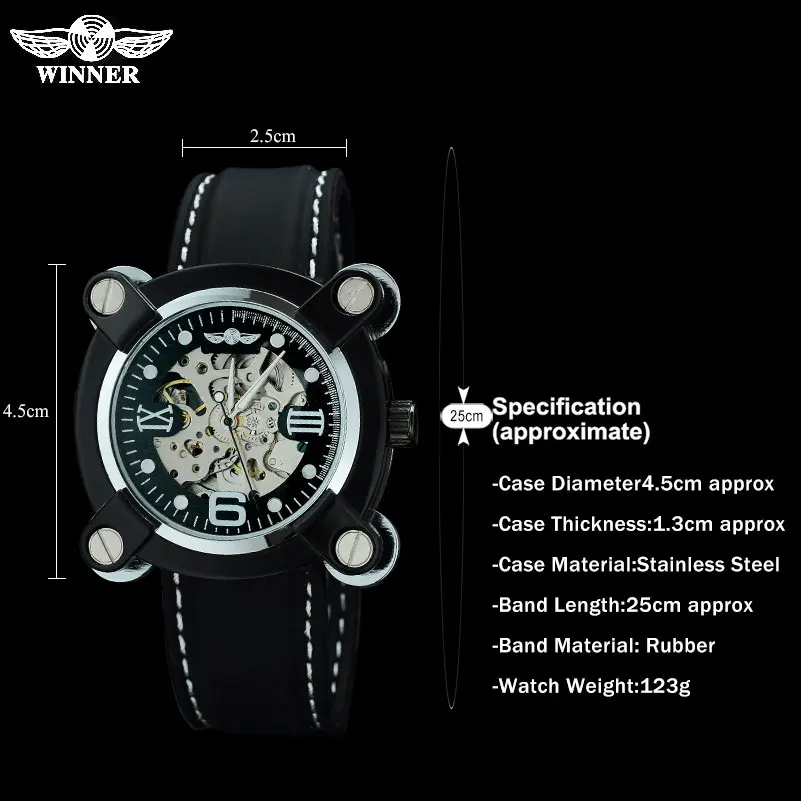 Часы-скелетоны Winner Мужские механические 2016 | Наручные часы