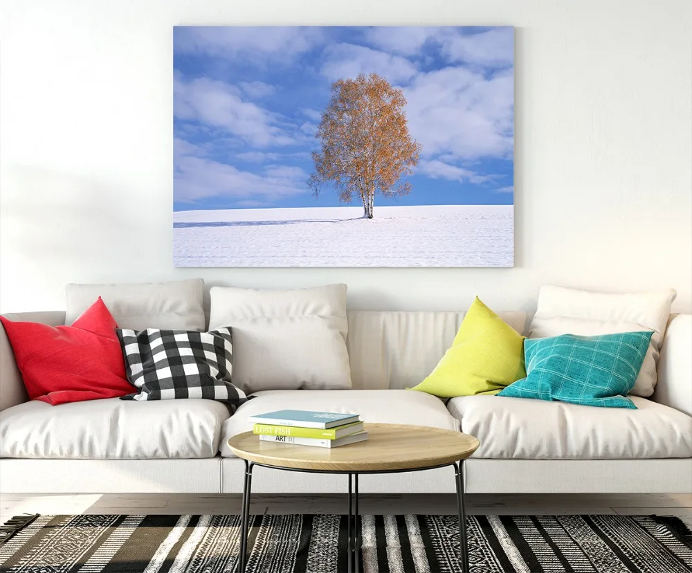 Гравюры HD пейзаж Зимние деревья картины напечатаны на постеры печати холсте