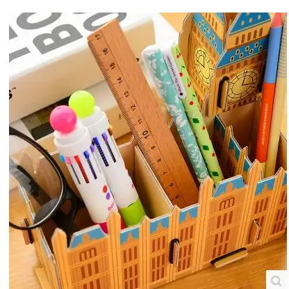 Творческий рабочего DIY пенал офисный стол канцелярские ручки для хранения | Дом и