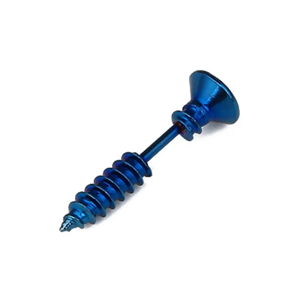 Royal blue DreamBell, унисекс, женские, мужские серьги, нержавеющая сталь, пирсинг, гвоздь, винт, серьги-гвоздики, панк, спираль, пирсинг, модные ювелирные изделия - Окраска металла: Royal blue