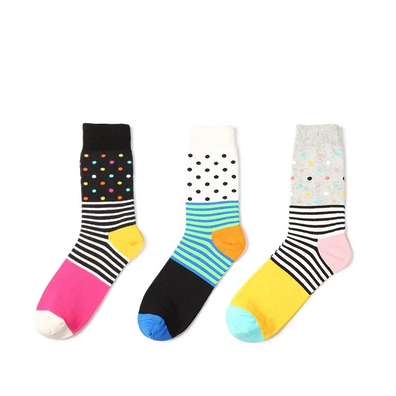 [COSPLACOOL] Модные Красочные точечные полосатые скейтборды унисекс Meias хлопковые