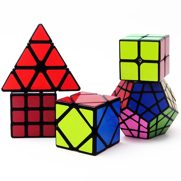 5 шт./компл. профессиональный черный 2x2x2 3x3x3 косой магический куб-мегаминкс игрушки для детей гладкая Скорость Magic Cube 2*2*2 3*3*3 антистресс - Цвет: HM MF WJT HQSLH HS