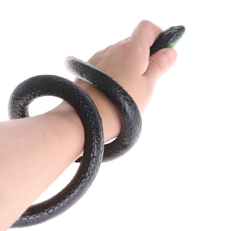 

130cm Realistic Plastic Tricky Toy Fake Snakes Garden Props Joke Prank Halloween