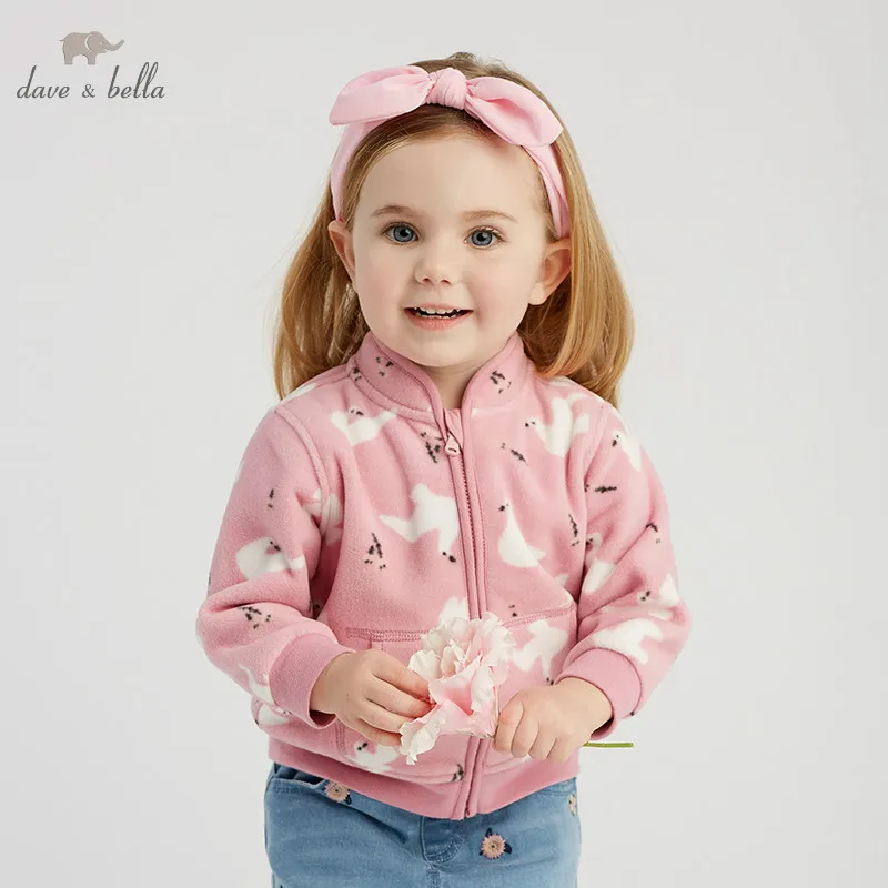 DB396-H dave bella spring baby lovely jacket children fashion outerwear kids cute coat |