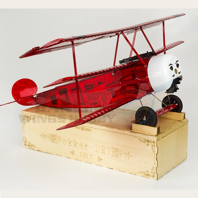 Готовая версия RC Fokker DR1 модель самолета 0 8 м Baslawood тренировочный самолет лазерная
