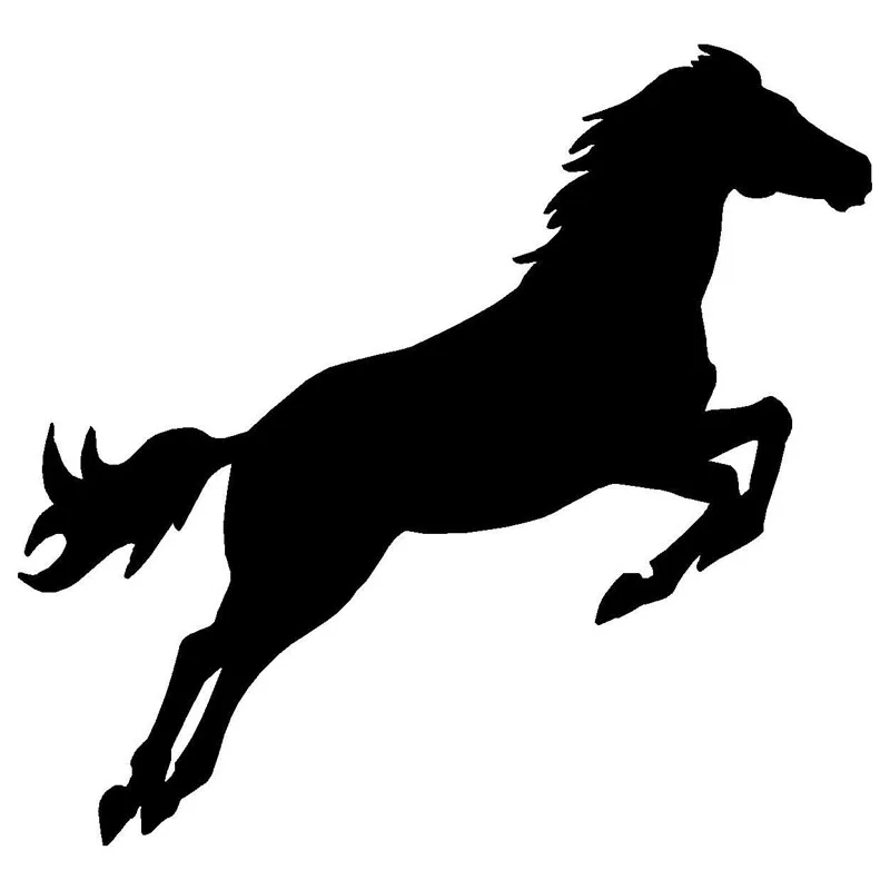 

14.5*13.6CM Fashion Jumping Horse Silhouette Car Styling Body Stickers Decal Car Stickers Cover Black/Silver C9-1227