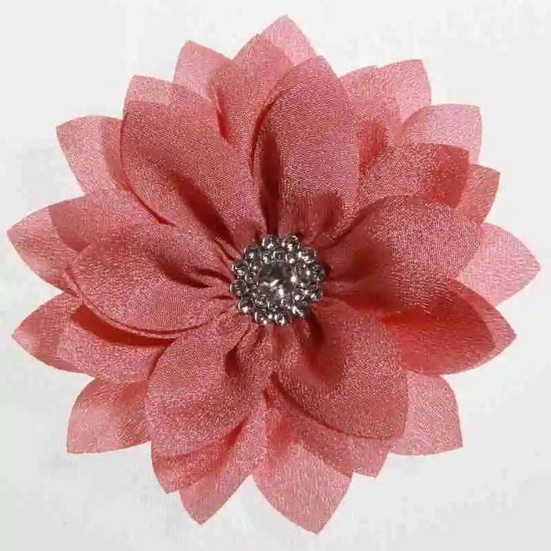 Dusty Pink 10 шт. 8,5 см 3,4 дюйма Новорожденные листья лотоса цветы со стразами для повязки на голову искусственная цветочная ткань для волос аксессуары - Цвет: Dusty Pink