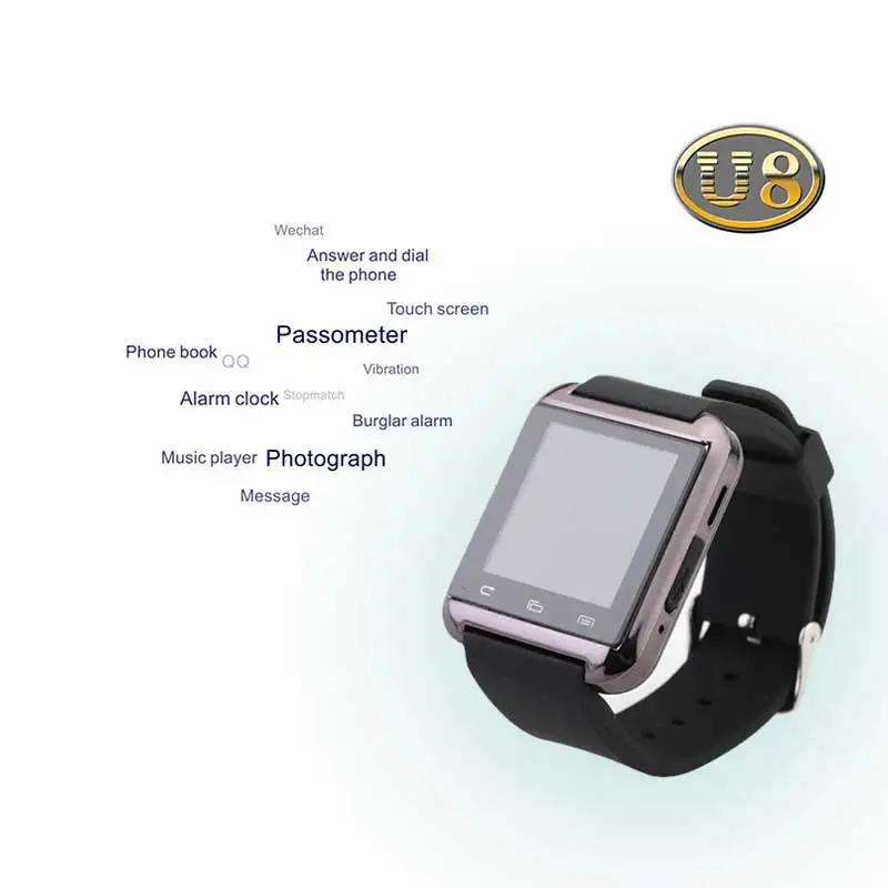 Новинка 2017 года smart watch U8 Для мужчин спортивные Bluetooth умные часы для IPhone смартфон