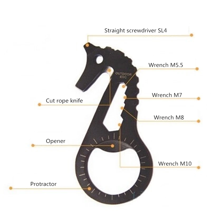 Уличный Сверхтонкий гаечный ключ 4 в 1 для повседневного использования гаджет из