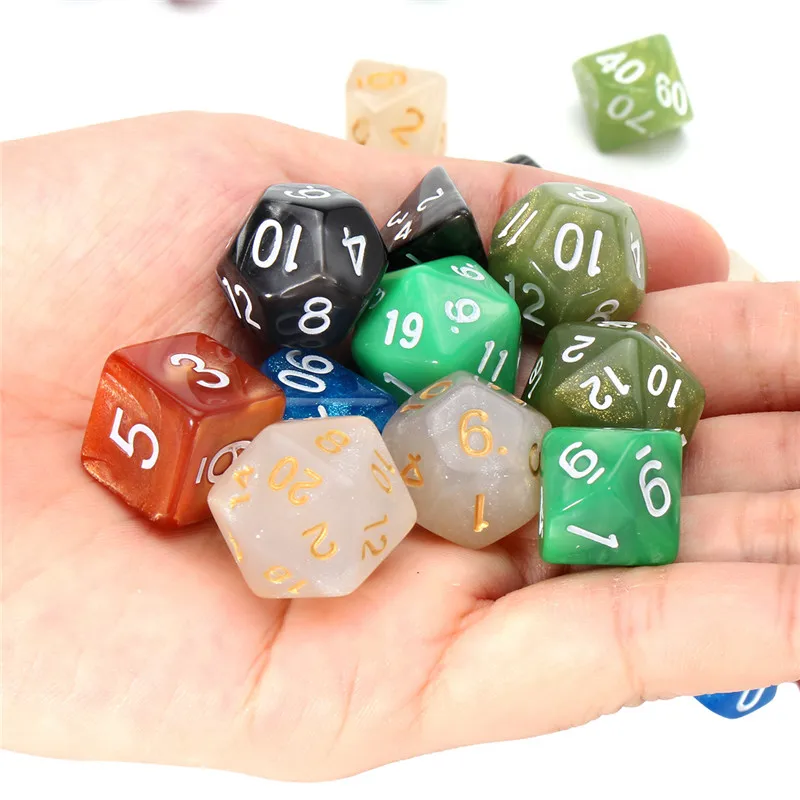 Настольные игры многогранные игральные кости RPG DND Pathfinder 42 шт. многогранные игральные кости+ 6 игральных костей мешочек настольная игра для вечеринок Обучающие проекты