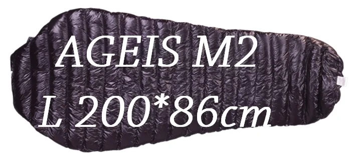 Aegismax уличный кемпинговый ультра-светильник для мам 95%, 800FP, спальный мешок на гусином пуху, весенний, осенний, зимний тент, светильник, спальные мешки - Цвет: M2 L black