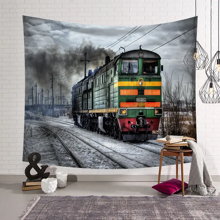 Прямая поставка поставщики гобелен 3D красный автобус письмо городской флаг