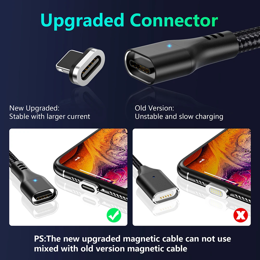 ZRSE Магнитный Micro Usb кабель для Iphone samsung 3A Быстрая зарядка данных провод шнур магнит Зарядное устройство Usb type C кабель для мобильного телефона