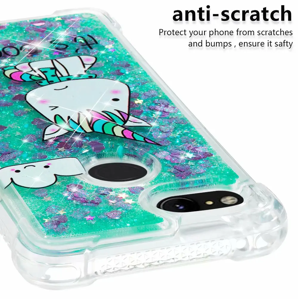 Luxury Dynamic Liquid Bling Quicksand Phone Case for Xiaomi A1 A2 Lite Redmi 4A 4X 6A Note4X Soft Silicone Cartoon Unicorn Cover |