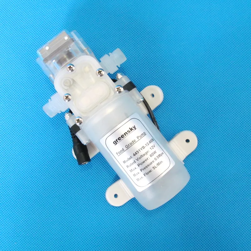 Насос с диафрагмой для пищевых продуктов нетоксичный без вкуса запаха 5л/мин 12 В
