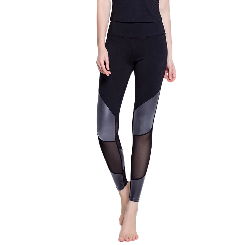 BESGO сексуальные сетчатые лоскутные леггинсы для фитнеса йоги спортивные