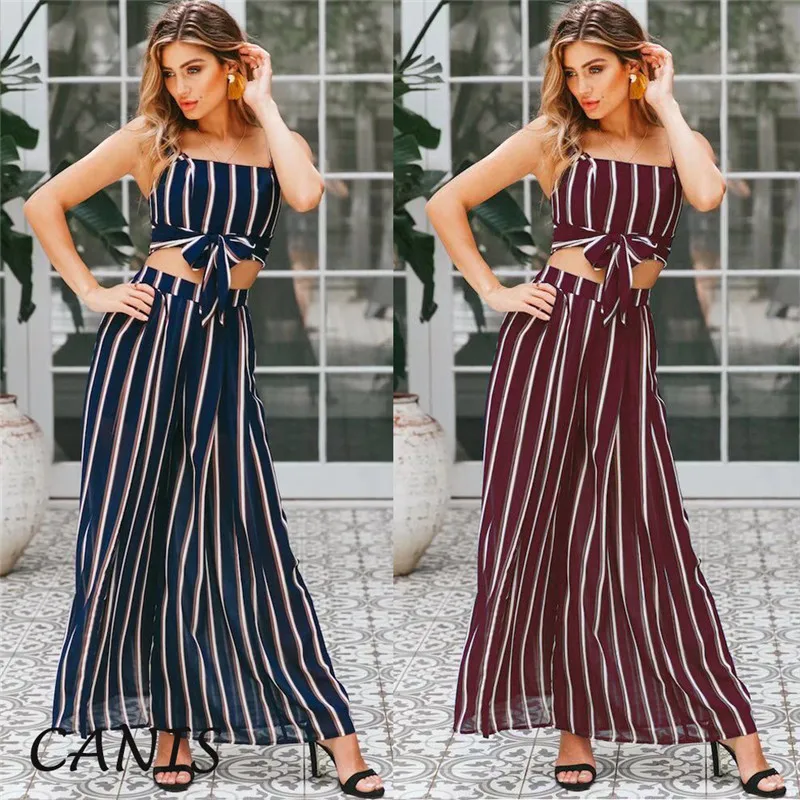 Blusas mujer de moda 2019 комплект одежды сексуальный женский укороченный топ штаны
