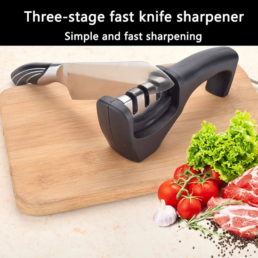 Электрическая точилка для ножей 3 этапа Профессиональная кухонная точильный