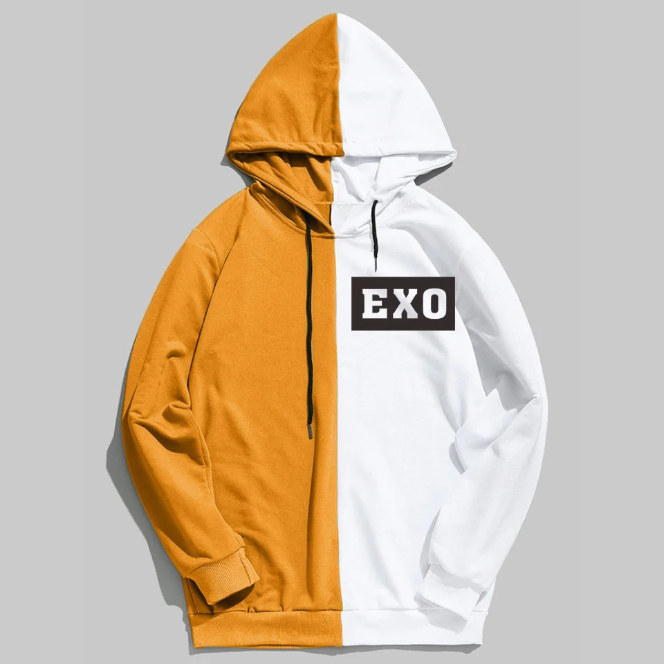 VAGROVSY Kpop EXO мужские и женские толстовки XIUMIN CHANYEOL уличная Лоскутная Толстовка K-pop хип-хоп пуловер толстовки Sudadera