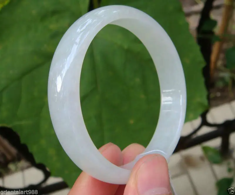 

100% Natural Untreated Icy Jadeite Emerald Jade Bangle Bracelet 57-60MM