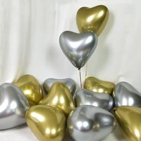 btrudi 10pcs thickened heart metal balloons 12inch 3 0g gold silver red valentines day wedding birthday party decoration ballon