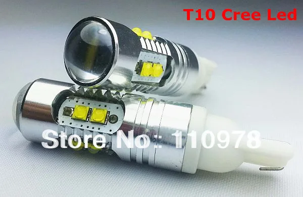 

Free Shipping 2 Piece T10 501 W5W NEW MODEL interior SIDE LIGHT WHITE LED 50W CREE Q5 Chips Led Car bulbs