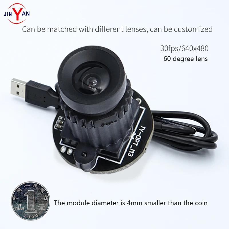 Jinyan 0.3MP мини камера UVC протокол WDR USB2.0 модуль камеры OV7740|Веб-камеры| |
